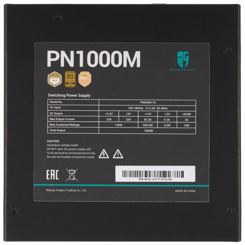 Блок питания Deepcool 1000W GAMERSTORM Black PN1000M 16 Pin (PCIe 5.0 Connector Cable Details)