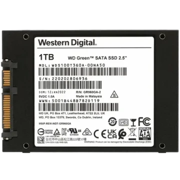 Твердотельный накопитель Western Digital 1000 Gb (WDS100T3G0A)