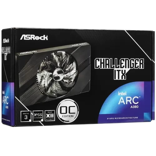 Видеокарта ASRock (A380 CLI 6GO) Intel Arc A380 6GB Challenger ITX OC RTL