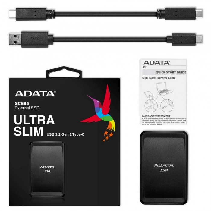 Внешний SSD ADATA 500 Gb SC685 EXTERNAL Black ASC685-500GU32G2-CBK