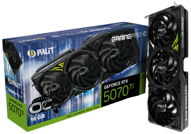 Видеокарта Palit (NE7507TS19T2-GB2031U) GeForce RTX 5070 TI 16GB GAMINGPRO-S OC