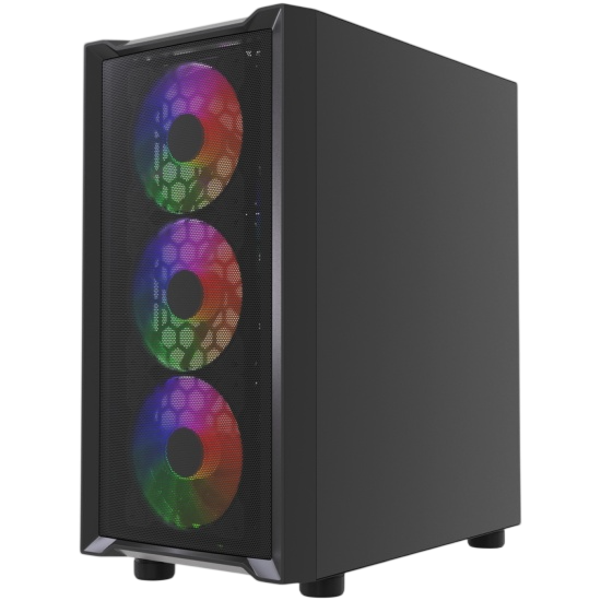 Компьютерный корпус Powercase Mistral Micro EM19 TG ARGB Black (CMMEM19B-A4)