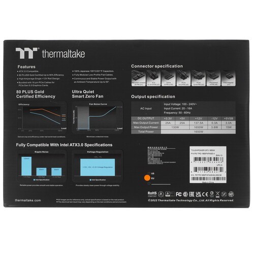 Блок питания Thermaltake 1650W Toughpower GF3 1650 PS-TPD-1650FNFAGE-4 16 Pin (PCIe 5.0 Connector Cable Details)