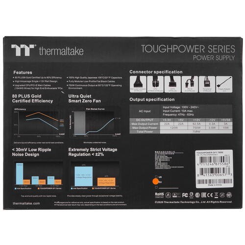 Блок питания Thermaltake 750W TOUGHPOWER GF1 750 PS-TPD-0750FNFAGE-1