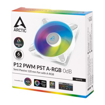 Вентилятор для корпуса Arctic Cooling P12 PST A-RGB White ACFAN00254A PWM