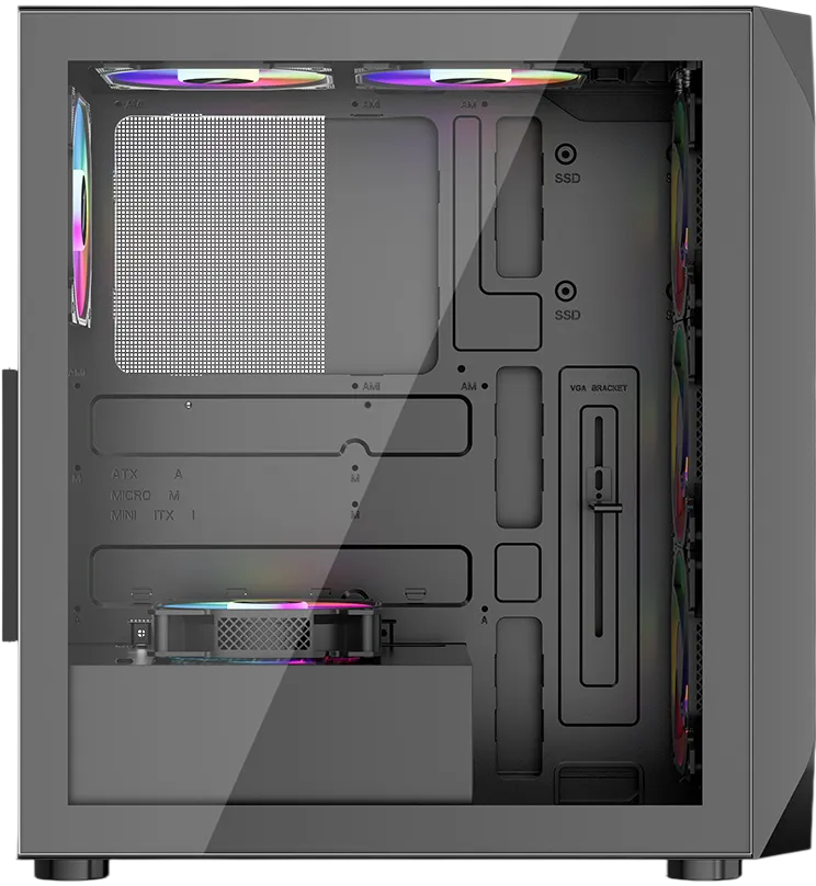 Компьютерный корпус 1STPLAYER ARIYA AY7 LED Black (AY7-BK-4F1)