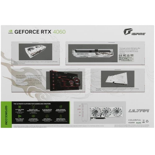 Видеокарта Colorful (RTX 4060 iGame Loong Edition OC 8GB-V) GeForce RTX 4060 8GB Loong Edition OC