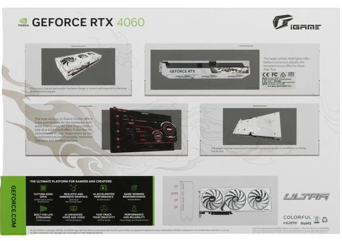Видеокарта Colorful (RTX 4060 iGame Loong Edition OC 8GB-V) GeForce RTX 4060 8GB Loong Edition OC