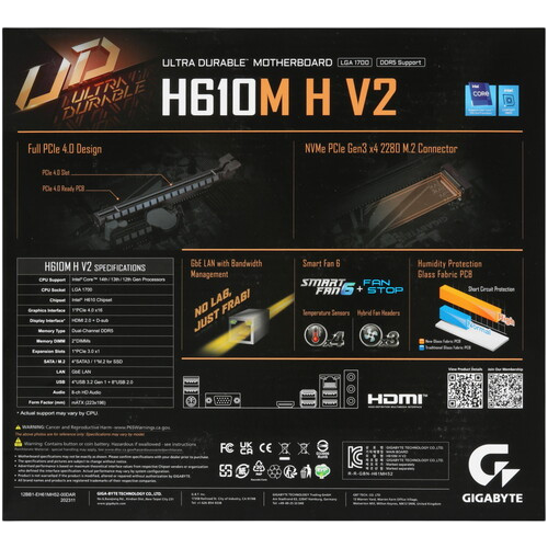 Материнская плата Gigabyte H610M H V2