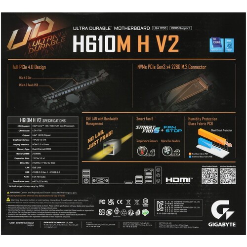 Материнская плата Gigabyte H610M H V2