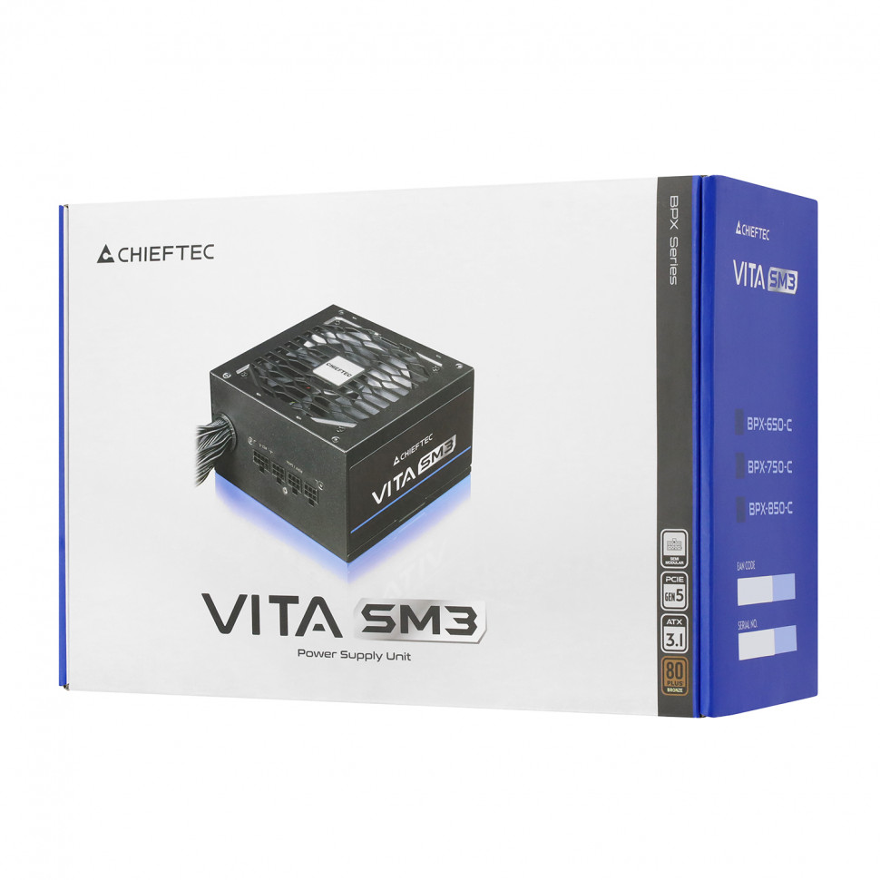Блок питания Chieftec 850W Vita SM3 (BPX-850-C) 16 Pin (PCIe 5.0 Connector Cable Details)