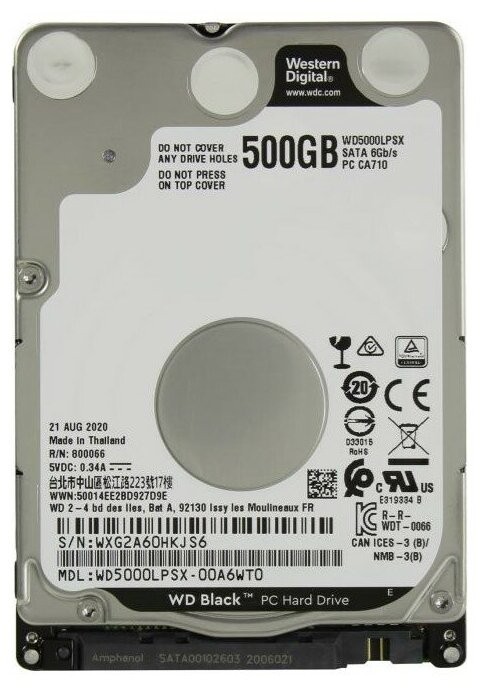 Жесткий диск Western Digital 500 Gb WD5000LPSX