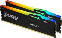 Оперативная память 32 Gb 6400 MHz Kingston FURY Beast RGB Black (KF564C32BBEAK2-32)