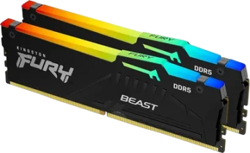 Оперативная память 32 Gb 6400 MHz Kingston FURY Beast RGB Black (KF564C32BBEAK2-32)