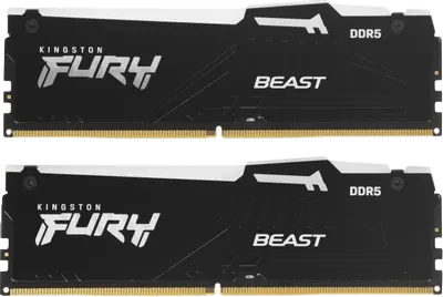 Оперативная память 32 Gb 6400 MHz Kingston FURY Beast RGB Black (KF564C32BBEAK2-32)