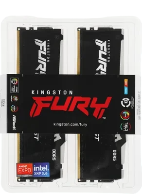 Оперативная память 32 Gb 6400 MHz Kingston FURY Beast RGB Black (KF564C32BBEAK2-32)