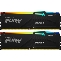 Оперативная память 32 Gb 6400 MHz Kingston FURY Beast RGB Black (KF564C32BBEAK2-32)