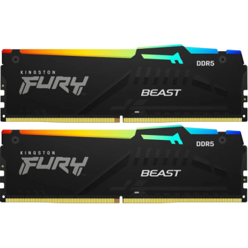 Оперативная память 32 Gb 6400 MHz Kingston FURY Beast RGB Black (KF564C32BBEAK2-32)