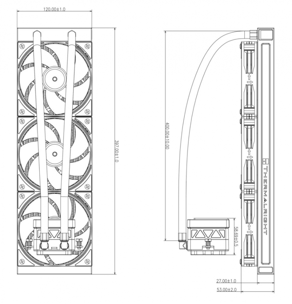 Система жидкостного охлаждения для процессора Thermalright Frozen Warframe SE 360 ARGB White V2 (TRFWSE360AWV2)