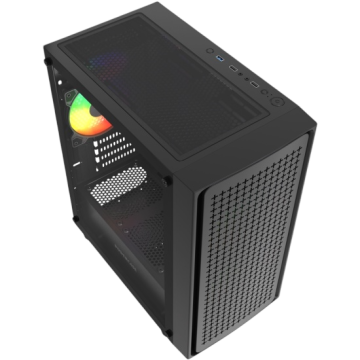 Компьютерный корпус Powercase Mistral Micro EM20 TG FRGB Black (CMMEM20B-L3)