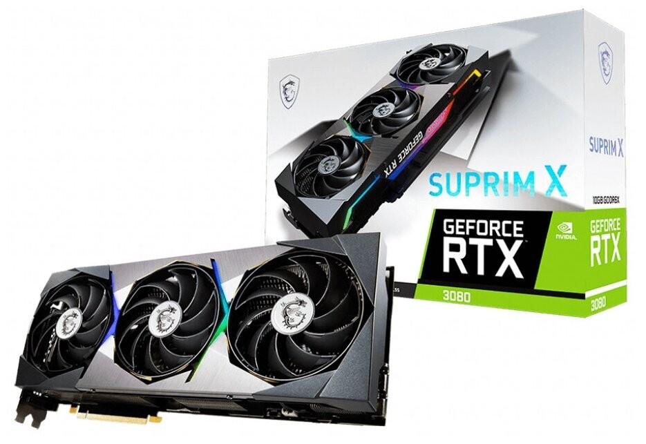 Видеокарта MSI (RTX 3080 SUPRIM X 10G) GeForce RTX 3080 SUPRIM X 10G LHR
