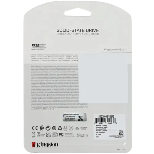 Твердотельный накопитель Kingston 1024 Gb SKC3000 (SKC3000S/1024G)