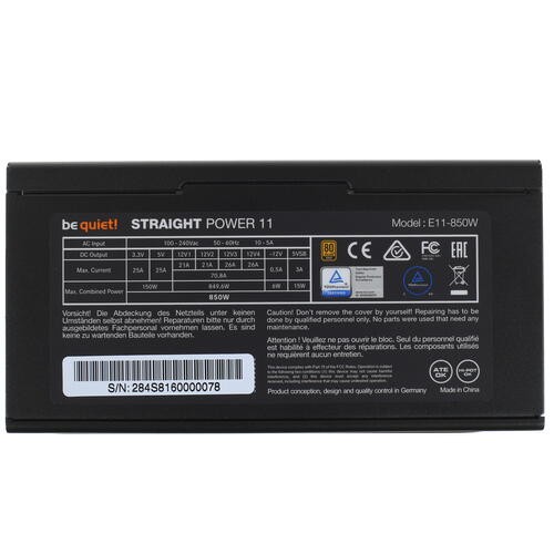 Блок питания Be Quiet! 850W STRAIGHT POWER 11 BN284