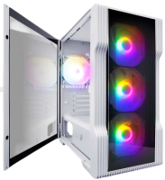 Компьютерный корпус 1STPLAYER TRILOBITE T3 TG LED White (T3-WH-4F1-W)