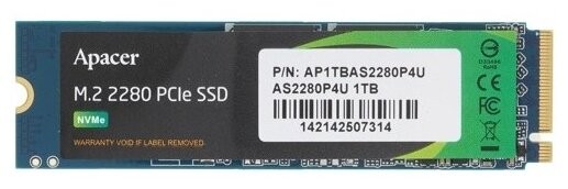 Твердотельный накопитель Apacer 1000 Gb AS2280P4U (AP1TBAS2280P4U-1)