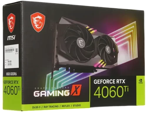 Видеокарта MSI (RTX 4060 Ti GAMING X 8G) GeForce RTX 4060 Ti 8GB GAMING X