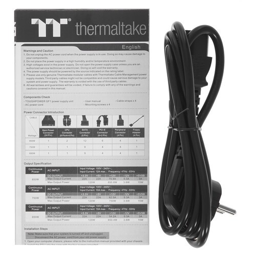 Блок питания Thermaltake 650W TOUGHPOWER GF1 650 PS-TPD-0650FNFAGE-1