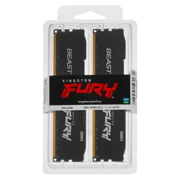 Оперативная память 16 Gb 1866 MHz Kingston FURY Beast Black (KF318C10BBK2/16)