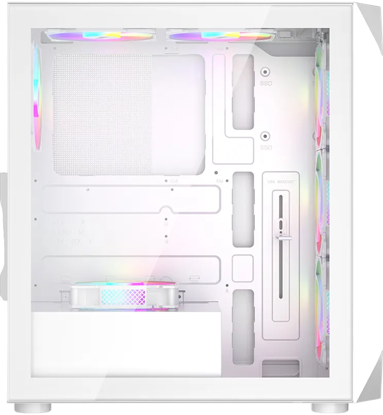 Компьютерный корпус 1STPLAYER ARIYA AY7 LED White (AY7-WH-4F1-W)