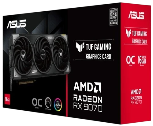 Видеокарта ASUS (TUF-RX9070-O16G-GAMING) Radeon RX 9070 16GB TUF GAMING OC 90YV0LI0-M0NA00