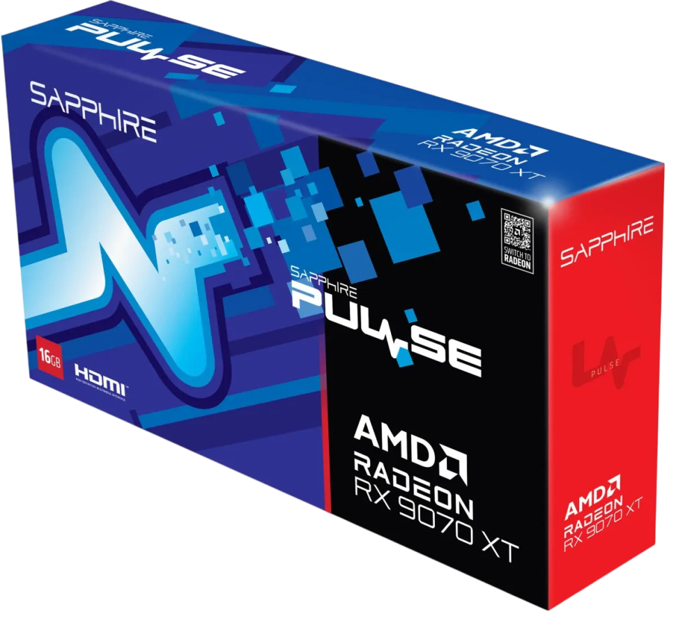 Видеокарта Sapphire (11348-03-20G) Radeon RX 9070 XT 16GB PULSE