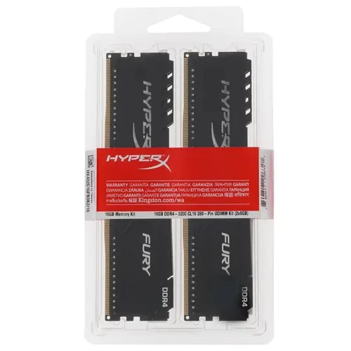 Оперативная память 8 Gb 3200 MHz Kingston HYPERX FURY Black (HX432C16FB3K2/8)
