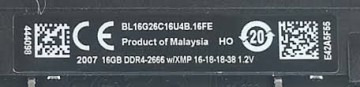 Оперативная память 16 Gb 2666 MHz CRUCIAL BALLISTIX Black (BL16G26C16U4B)