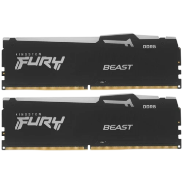 Оперативная память 64 Gb 6000 MHz Kingston FURY Beast RGB Black (KF560C36BBE2AK2-64)