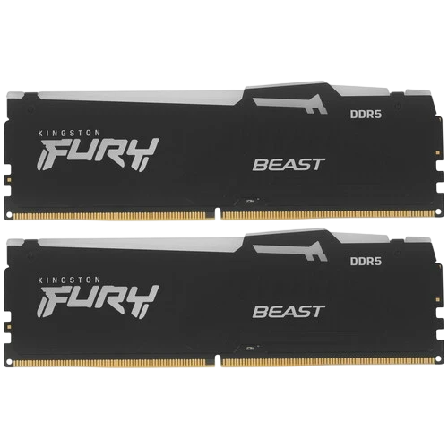 Оперативная память 64 Gb 6000 MHz Kingston FURY Beast RGB Black (KF560C36BBE2AK2-64)