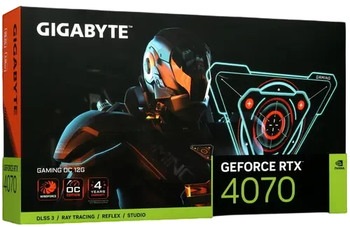 Видеокарта Gigabyte (GV-N4070GAMING OC-12GD) GeForce RTX 4070 12GB GAMING OC