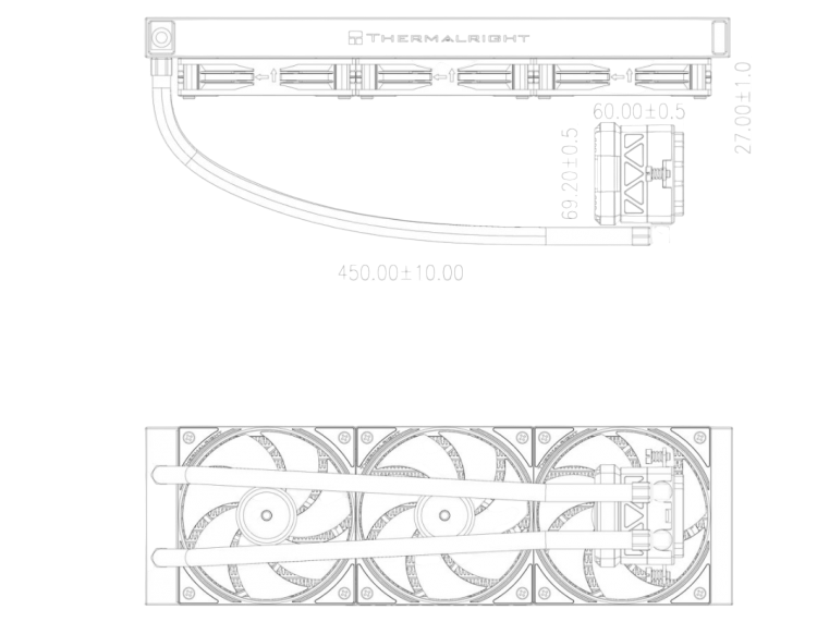 Система жидкостного охлаждения для процессора Thermalright Frozen Warframe 420 ARGB Black (TRFW420AB)