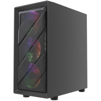 Компьютерный корпус Powercase Mistral Micro EM21 TG FRGB Black (CMMEM21B-L4)