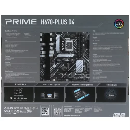 Материнская плата ASUS PRIME H670-PLUS D4 90MB18W0-M0EAY0