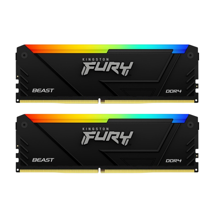 Оперативная память 16 Gb 3600 MHz Kingston FURY Beast RGB XMP Black (KF436C17BB2AK2/16)