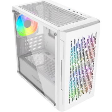 Компьютерный корпус Powercase Mistral Micro D3W TG ARGB PWM White (CMMDW-A3)
