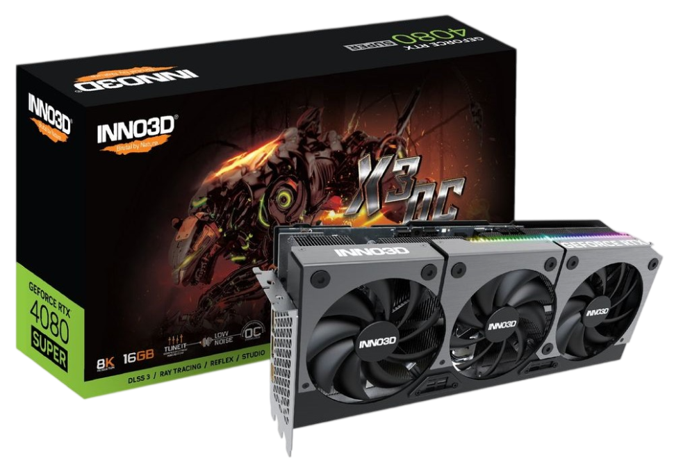 Видеокарта INNO3D (N408S3-166XX-187049N) GeForce RTX 4080 SUPER 16GB X3 OC