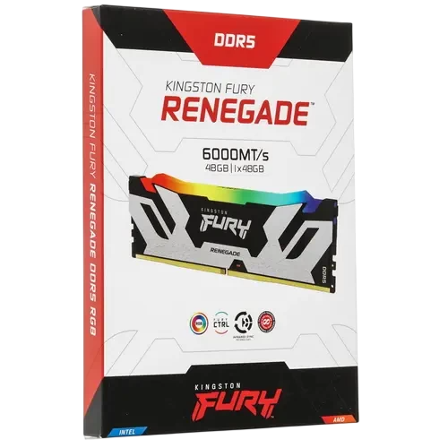 Оперативная память 48 Gb 6000 MHz Kingston FURY Renegade RGB Silver/Black (KF560C32RSA-48)