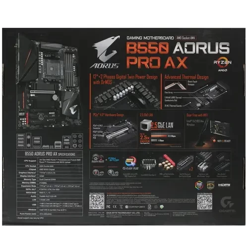 Материнская плата GIGABYTE B550 AORUS PRO AX
