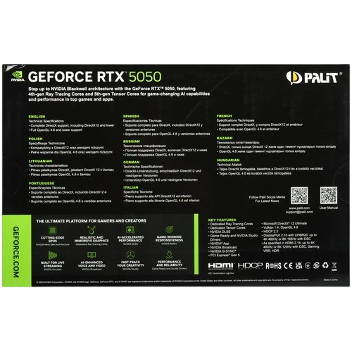 Видеокарта Palit (NE65050019P1-GB2070D) GeForce RTX 5050 8GB Dual