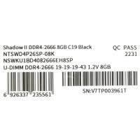 Оперативная память 8 Gb 2666 MHz NETAC (NTSWD4P26SP-08K)